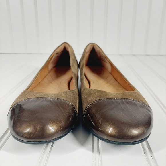 Clarks Indigo Leather Slip On Ballet Flats A668 - Picture 4 of 13